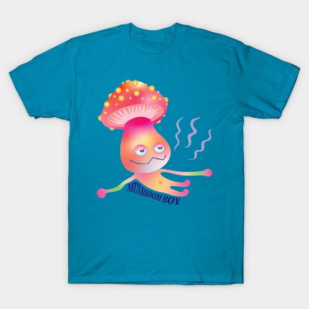 Mushroom Boy T-Shirt by dzhou